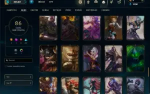 Esmeralda 1 com 150 Champs e 86 Skins ( ADC / MID )