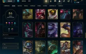 Esmeralda 1 com 150 Champs e 86 Skins ( ADC / MID )