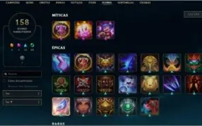 Conta platina 4 soloq, ouro 1 flex-72 skins-level 214