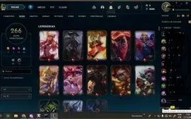 Conta de lol  de 2012 com icones e skins vitoriosas