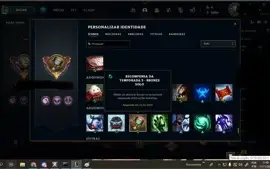 Conta de lol  de 2012 com icones e skins vitoriosas