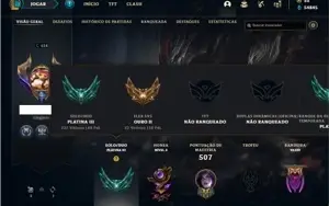 Conta platina 3 com TODOS os champs e 155 Skins (NIVEL 624)