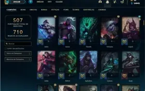 Conta platina 3 com TODOS os champs e 155 Skins (NIVEL 624)