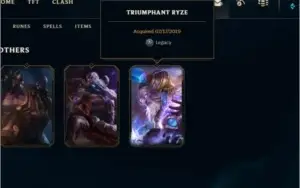 Conta Mestre S11 180 Skins Ryze Triunfante ótimo winrate
