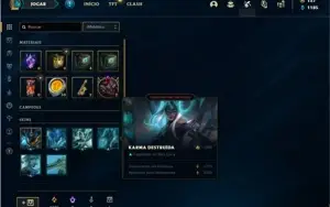 Conta ouro 4 com 51 Champs e 15 Skins + 6 Espolios