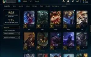 Conta ouro 2 com 80 Champs e 37 Skins + 3 Vitoriosas