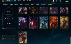 Conta ouro 2 com 80 Champs e 37 Skins + 3 Vitoriosas