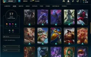 Conta ouro 2 com 80 Champs e 37 Skins + 3 Vitoriosas