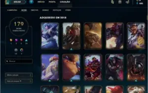 CONTA DIAMANTE IV, FALTANDO 1 CHAMP, 179 SKINS.