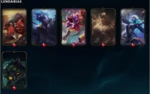 Conta Gold 4 Todos os Champions - Ícones antigos - 114 Skins