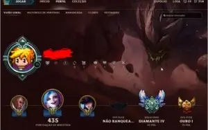 Conta Diamante 4, 5 runas / quase tds os champ / 52 skins,