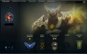 Conta lol d2, mmr de mestre, todos os champions e 200+ skins