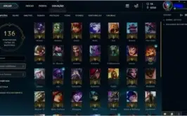 Conta lol unranked  lvl 33