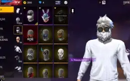Conta Free Fire Gemada Angelical, Punhos, Bandeirão Etc