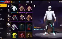 Conta Free Fire Gemada Angelical, Punhos, Bandeirão Etc