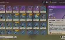 Conta geshim impact, AR 17  3 personagens 5 estrelas