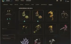 Conta LoL / Plat 3 / 244 skins / LvL 96