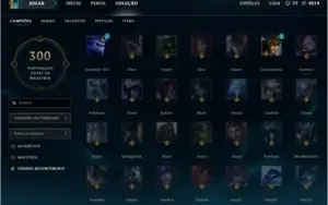 Cont - Borda Platina + 54 Skins + 110 champs