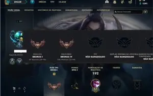 Conta bronze 4 com 76 Champs e 71 Skins (+ de 400 Jogos)