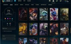 Conta bronze 4 com 76 Champs e 71 Skins (+ de 400 Jogos)