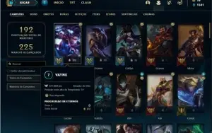 Conta bronze 4 com 76 Champs e 71 Skins (+ de 400 Jogos)