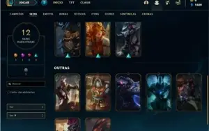 Conta bronze 3 com 40 Champs e 12 Skins + 1 Ultimate