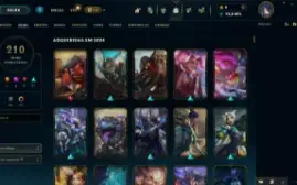 Conta Diamante 2 com Todos os Campeões e 210 Skins