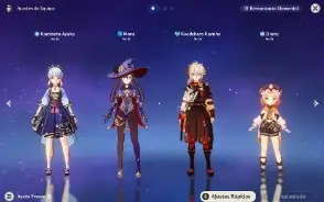 Ayaka + Kazuha + Mona c/ Diona, Sucrose, Bennett, Rosaria...