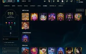 Conta League of legends 200+ skins