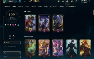 Ouro 3 com 150 Champs e 109 Skins + 2600 RP +2 Prestigios
