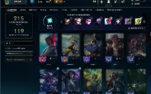 Ouro 3 com 150 Champs e 109 Skins + 2600 RP +2 Prestigios