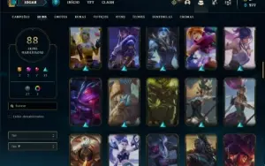Conta Unranked com 140 Champs e 88 Skins ( MAIN SUPORTE )