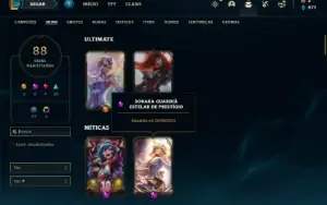 Conta Unranked com 140 Champs e 88 Skins ( MAIN SUPORTE )