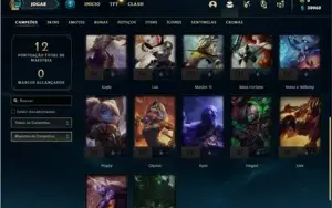 Conta platina 4 com 5 Skins e 22 Champs
