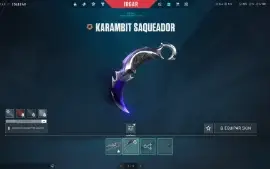 Conta valorant com karambit saqueador e kunai floreterea etc