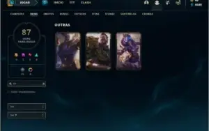 Conta prata 1 com 137 champs e 87 skins e 16 Maestrias 7