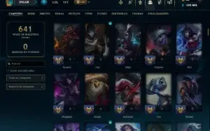 Unranked com TODOS os Champs e 203 Skins ( MID / JG / SUP )