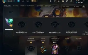 Unranked com TODOS os Champs e 203 Skins ( MID / JG / SUP )