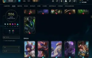 Unranked com TODOS os Champs e 203 Skins ( MID / JG / SUP )