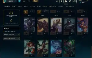 Unranked com 40 Champs e 7 Skins