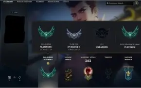 Conta LoL level 200, Platina 1