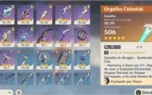 Genshin Impact - Conta AR40 com Keqing , Klee, espadão5*