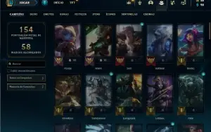 Conta Ferro 1 com 75 Champs e 33 Skins + 1 Prestigio
