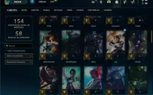 Conta Ferro 1 com 75 Champs e 33 Skins + 1 Prestigio