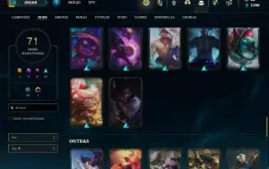 Conta bronze 3 com 82 Champs e 71 Skins