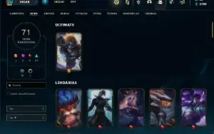 Conta bronze 3 com 82 Champs e 71 Skins