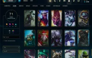 Conta bronze 3 com 82 Champs e 71 Skins