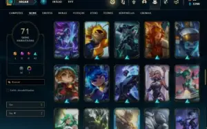 Conta bronze 3 com 82 Champs e 71 Skins