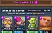 CONTA CLASH ROYALE LEVEL 6,ARENA 3