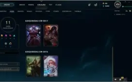 conta lol 11 skins ouro 4 lvl 94